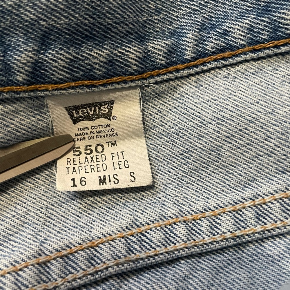 VTG Y2K Levi's 550 Relaxed Fit Tapered Leg Jeans Sz 16 S - Picture 7 of 10